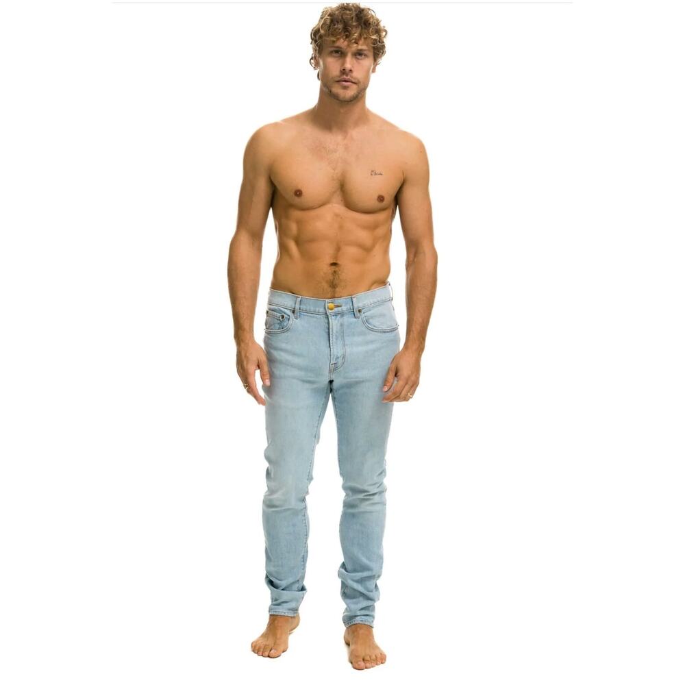 aviator nation men's classic straight leg denim jeans - size 34